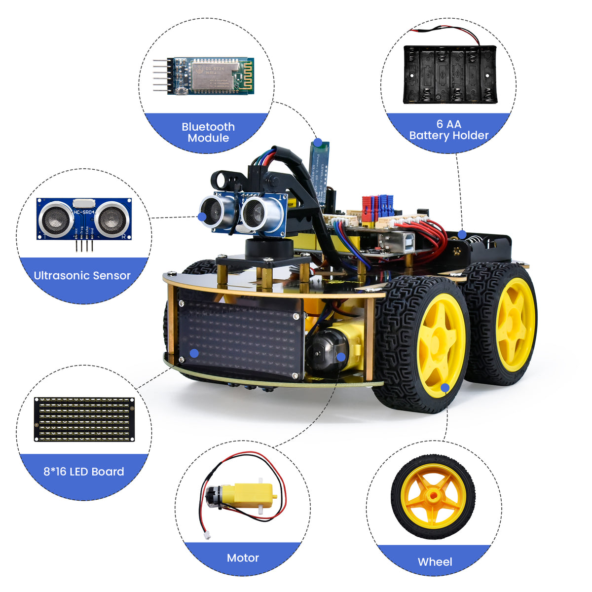 Keyestudio Upgraded 4WD Bluetooth Smart Car V2.0 — supplier image 4