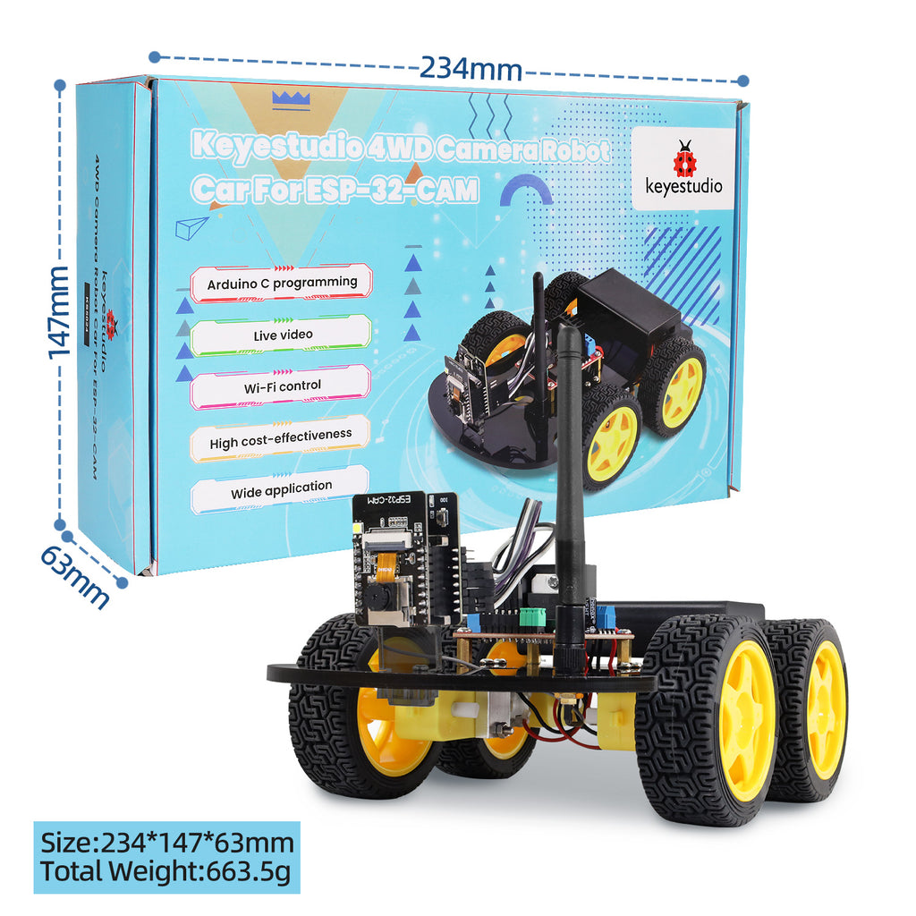 Keyestudio ESP32-CAM 4WD Camera Robot Car — supplier image 10