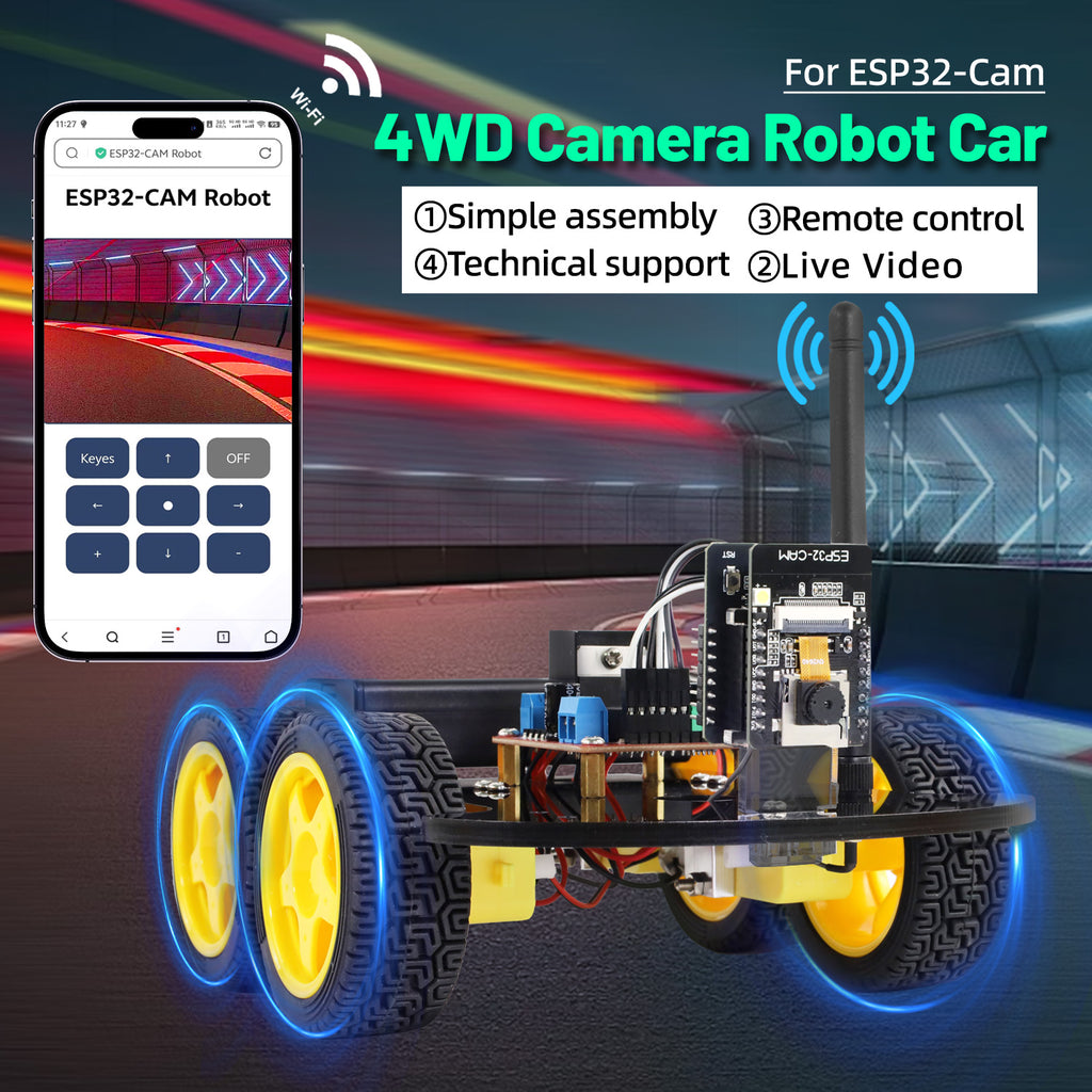 Keyestudio ESP32-CAM 4WD Camera Robot Car — supplier image 4