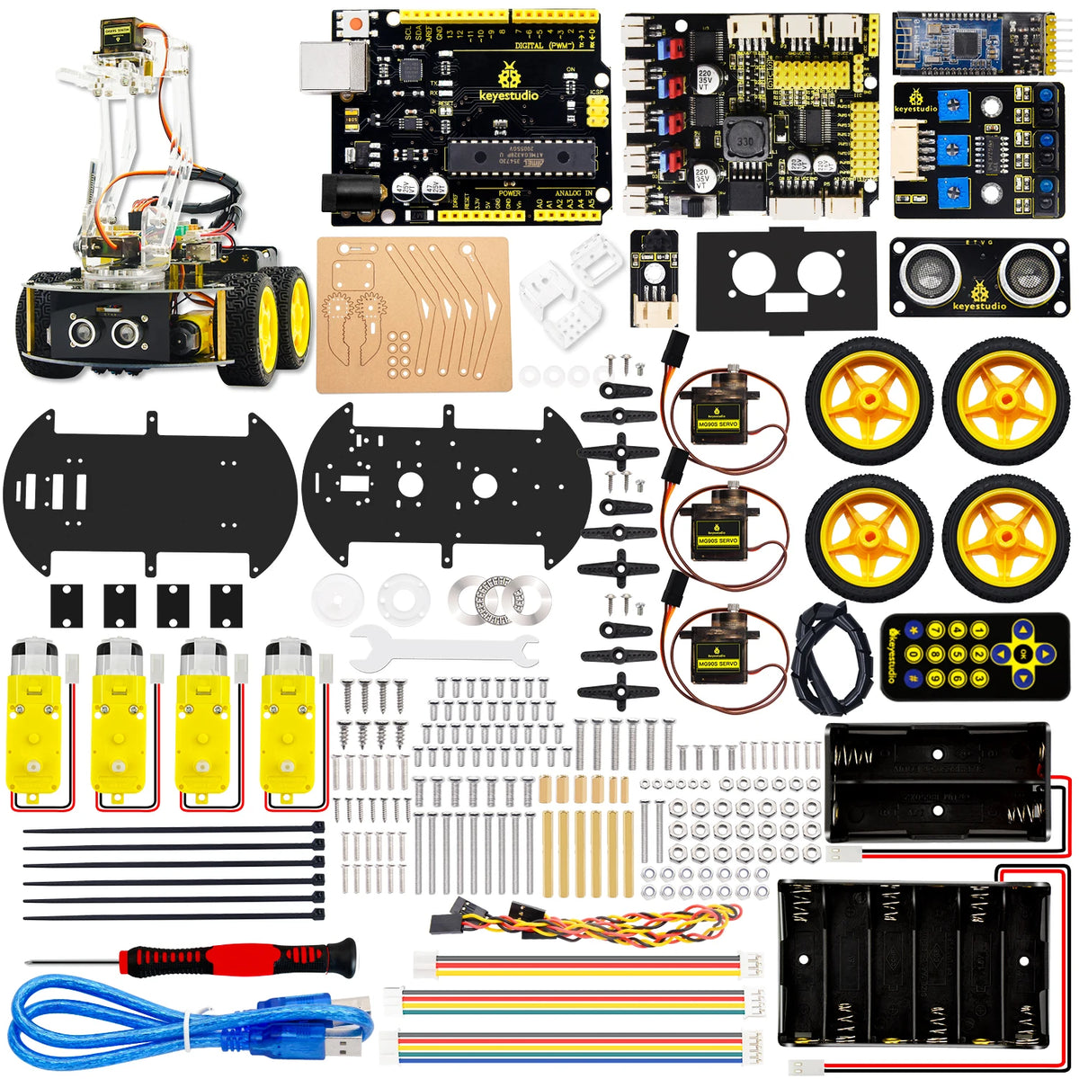 Keyestudio 4WD Mechanical Arm Smart Car — supplier image 1