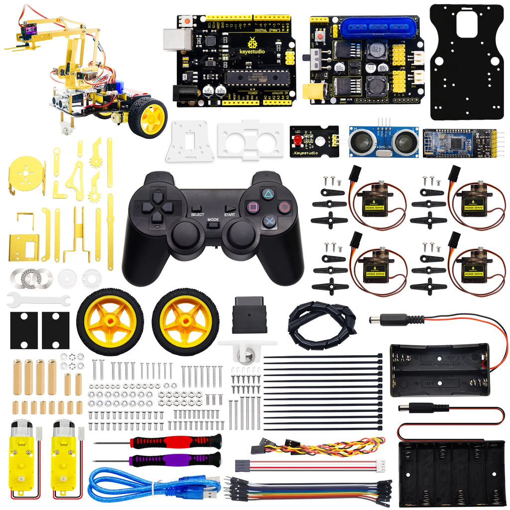 Keyestudio 4DOF Mechanical Arm Robot Car Kit — supplier image 1