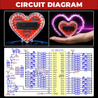 32-LED Heart Flow Light Soldering Kit — supplier image 3