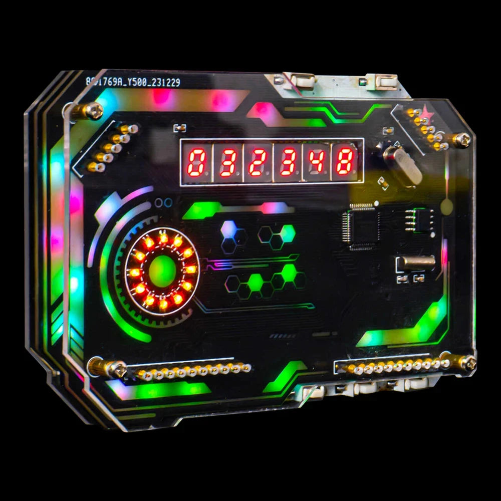 RGB Digital Tube Cyberpunk Clock Kit