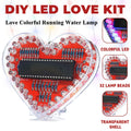 LED Heart-Shaped Flow Light DIY Electronic Kit 32 Colorful LED Lights