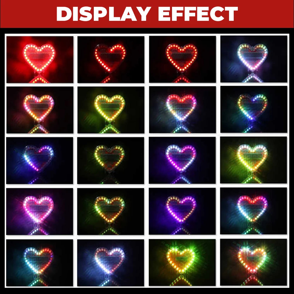 32-LED Heart Flow Light Soldering Kit — supplier image 5