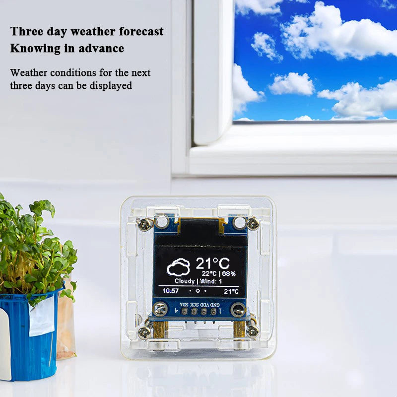 ESP8266 Wi-Fi Weather Clock Soldering Kit — supplier image 2