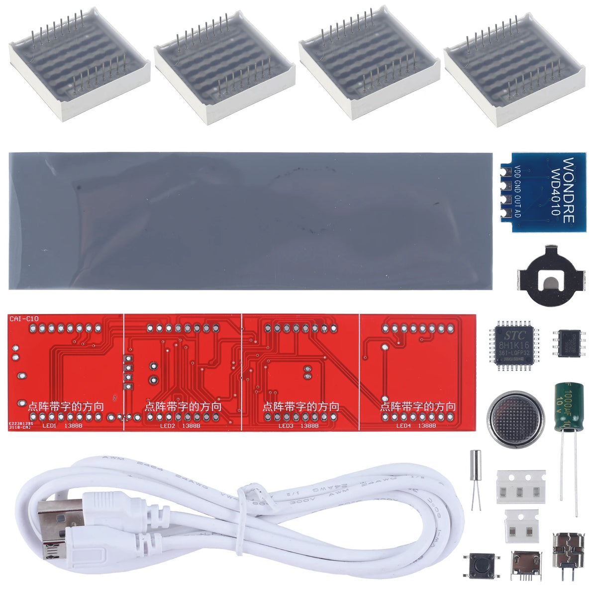 LED Music Spectrum Clock Soldering Kit — supplier image 5