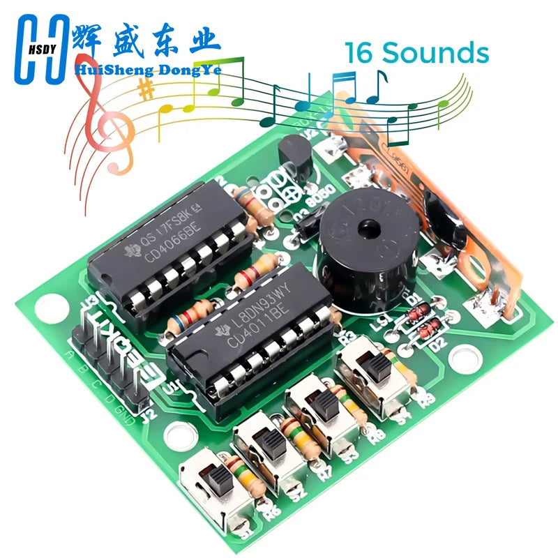 16 Music Sound Box BOX-16 Board 16-Tone Electronic Module DIY Kit