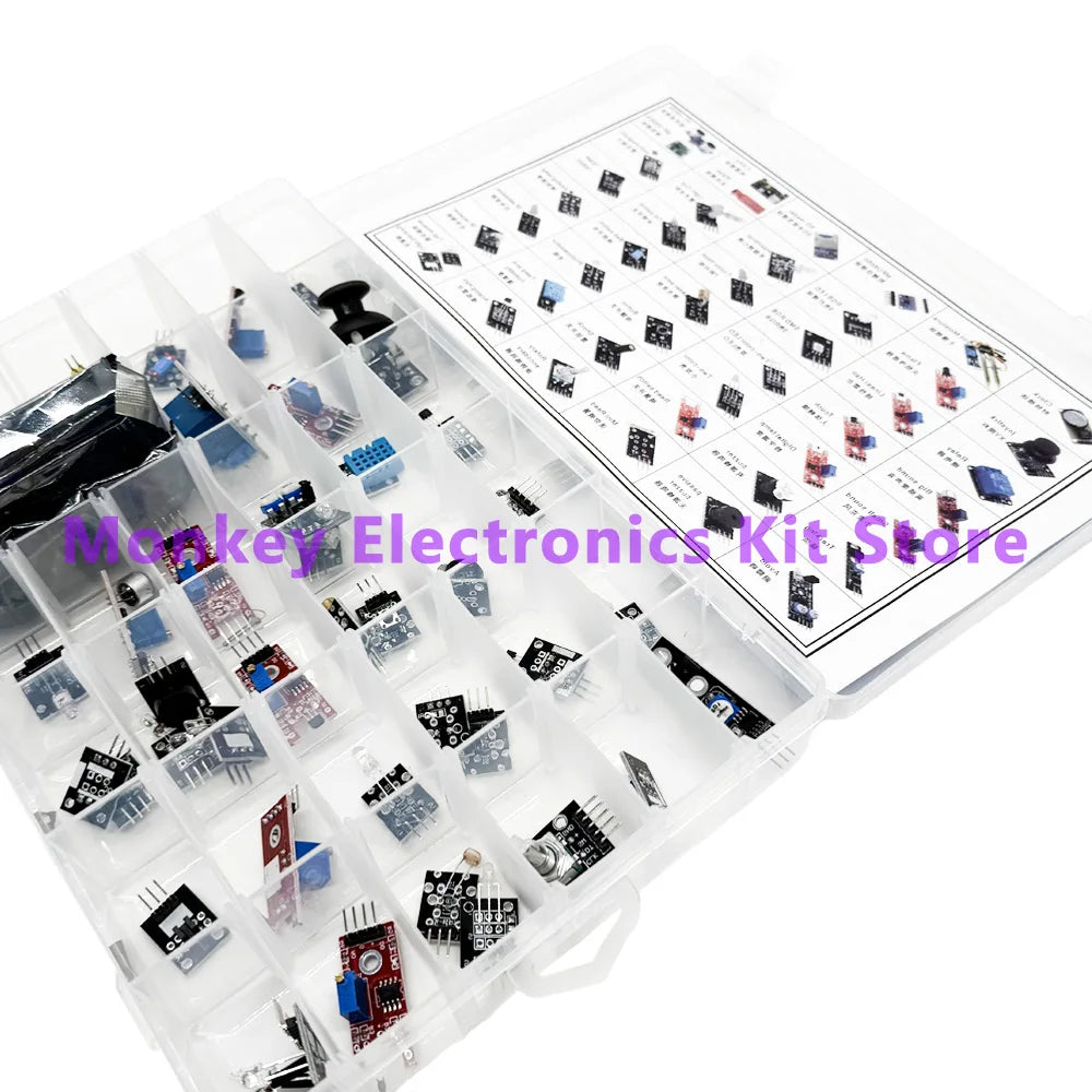 45 in 1 Sensors Modules and 16 Kinds Starter Kit for Arduino Raspberry Pi