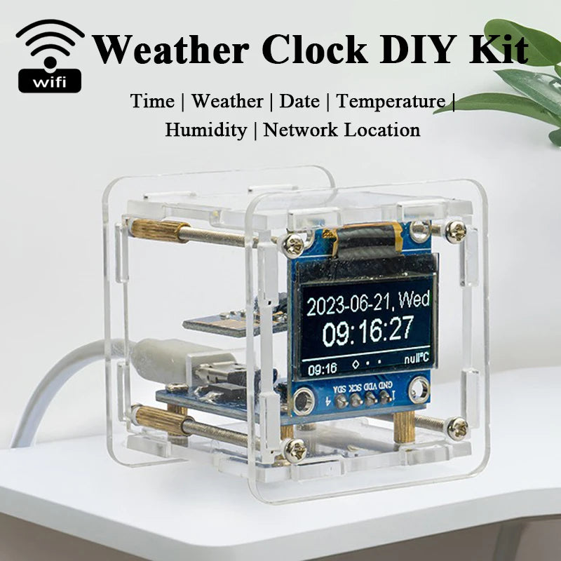 ESP8266 Wi-Fi Weather Clock Soldering Kit