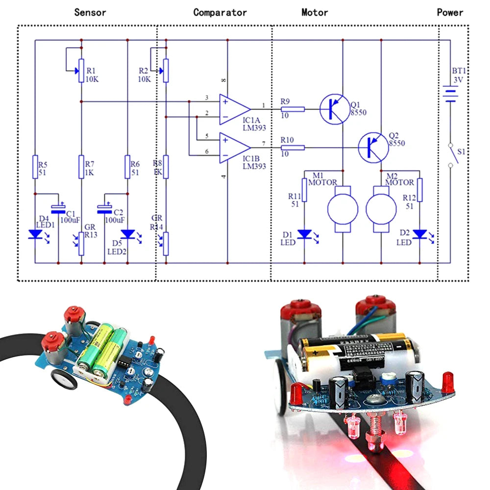 Line-Following Robot Car Soldering Kit — supplier image 3