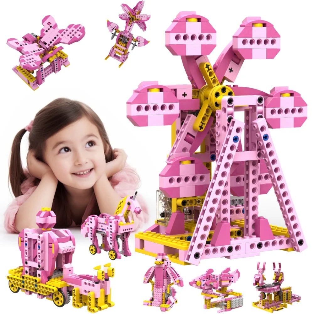 Apitor STEM Toys for Girls 8-in-1 Electric Motor Robotic Science Kit