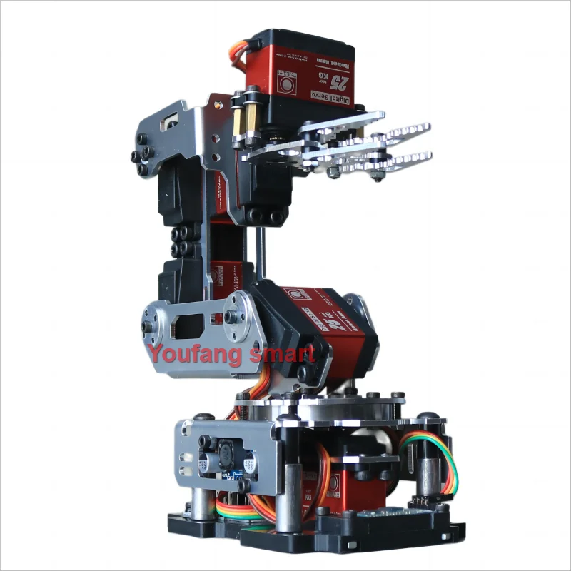 6 DOF Robotic Arm with Claw Clamp Gripper Kit Compatible 20Kg Servo for Arduino