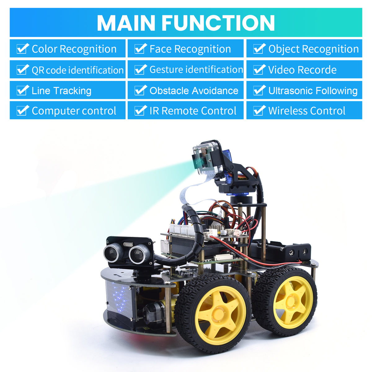 Keyestudio Raspberry Pi Camera Robot Car Kit — supplier image 2
