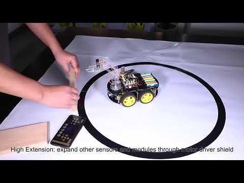 Keyestudio 4WD Mechanical Arm Smart Car — supplier demo video 1